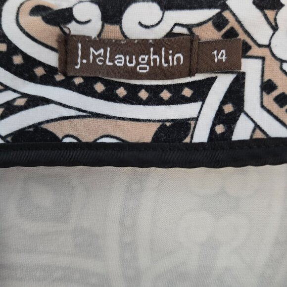 J. McLaughlin Graphic Print Mini Pencil Skirt Size 14 - Picture 3 of 6